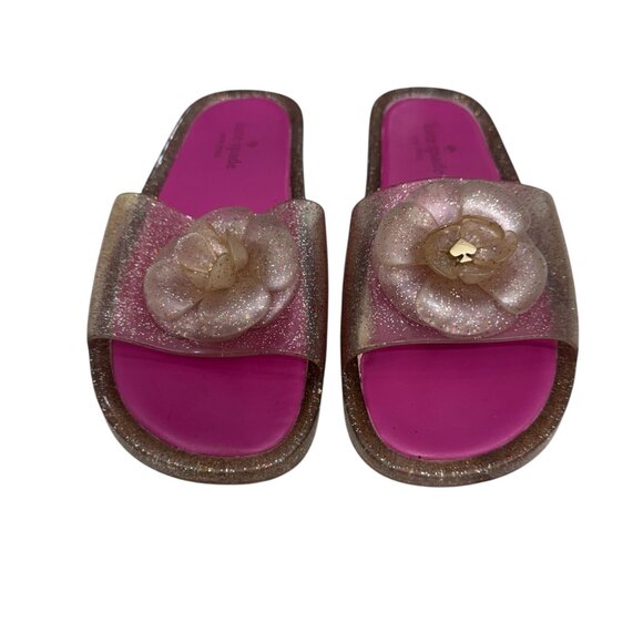 Kate Spade Splash Glitter Rubber Jelly Slip On Sandals Slides Women's Size 9 - Picture 3 of 10